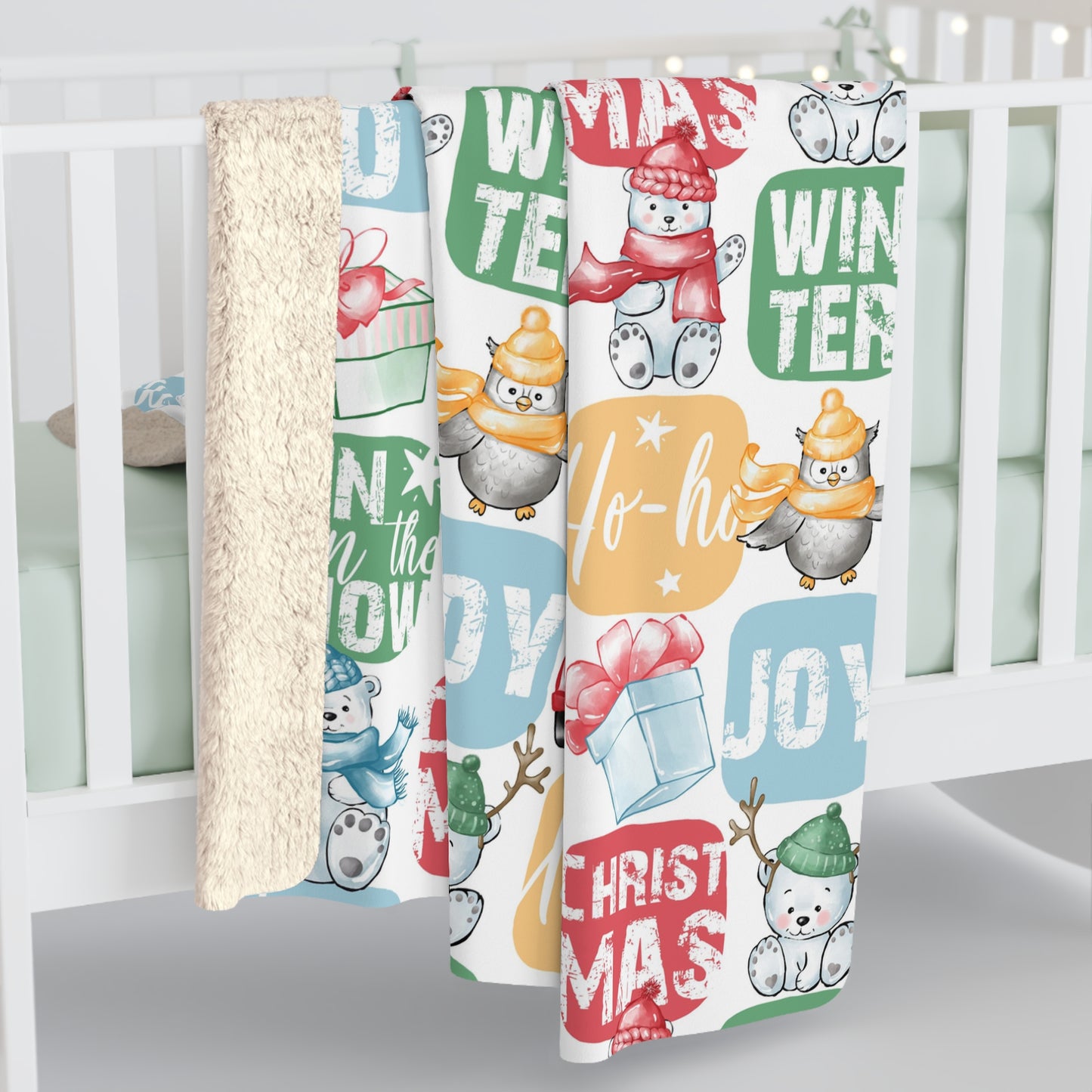 Ho Ho Ho - Funny Christmas - Sherpa Fleece Blanket