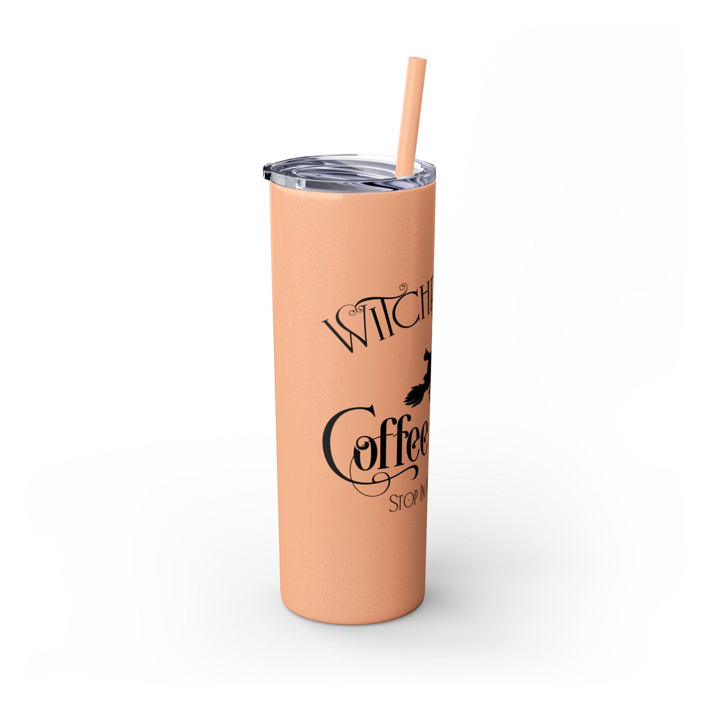 Halloween - Witches Brew - Coffee House - Vintage - Skinny Tumbler with Straw, 20oz - Stainless Steel