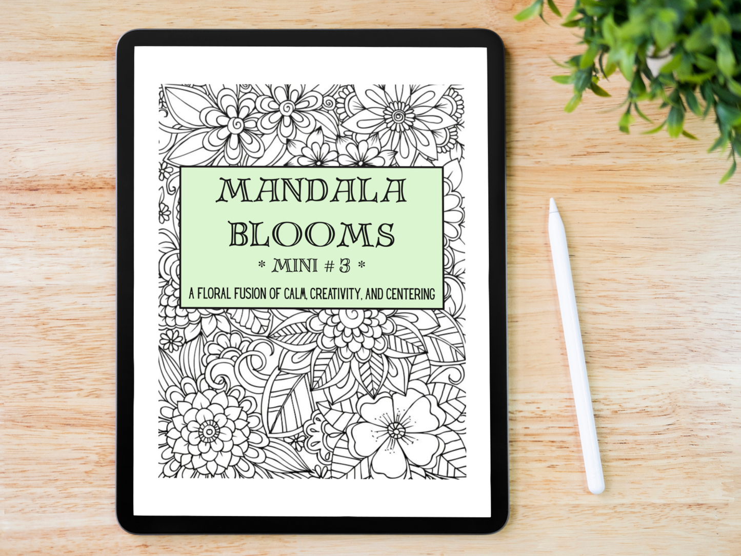 Mandala Blooms - Mini 3 - A Floral Fusion of Calm, Creativity, and Centering - Digital Download