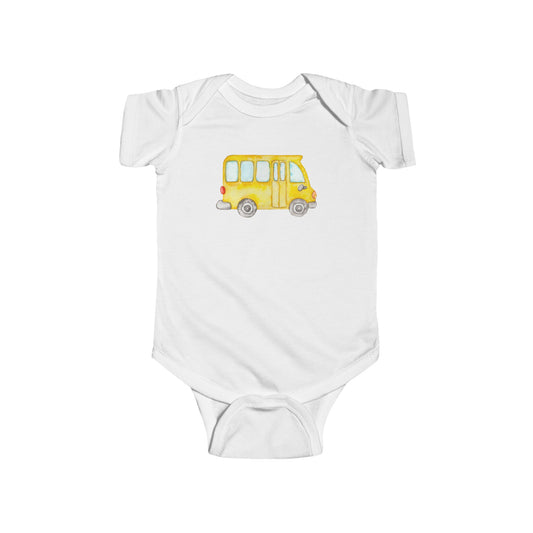 Watercolor Bus - Infant Fine Jersey Bodysuit