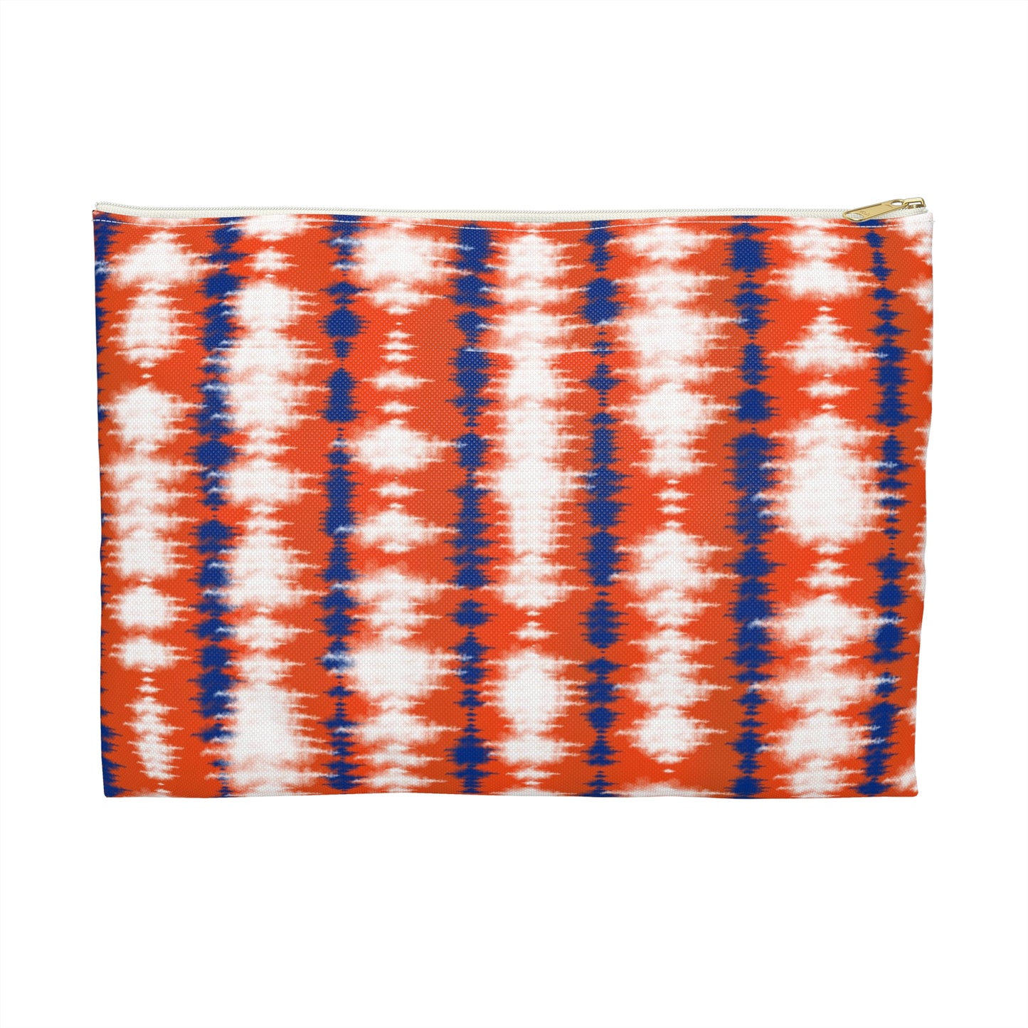 Orange and Blue Tie Dye - Accessory Pouch / Makeup Case / Travel Pouch / Pencil case / Art Case