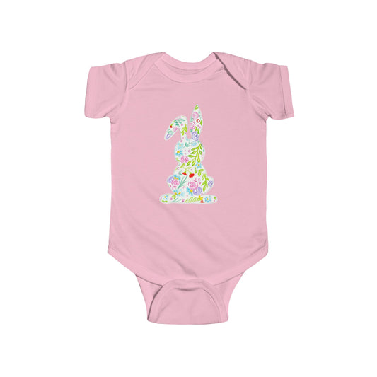 Watercolor Doodle Bunny - Infant Fine Jersey Bodysuit