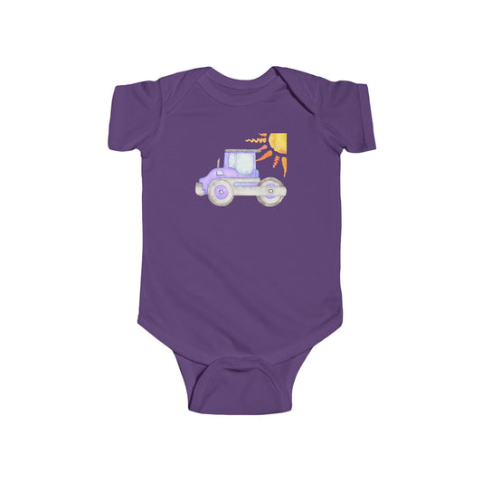 Purple Truck - Infant Fine Jersey Bodysuit