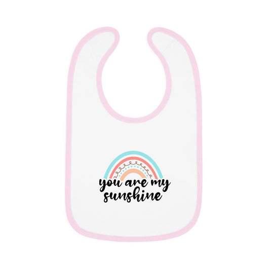 You Are My Sunshine - Baby Contrast Trim Jersey Bib