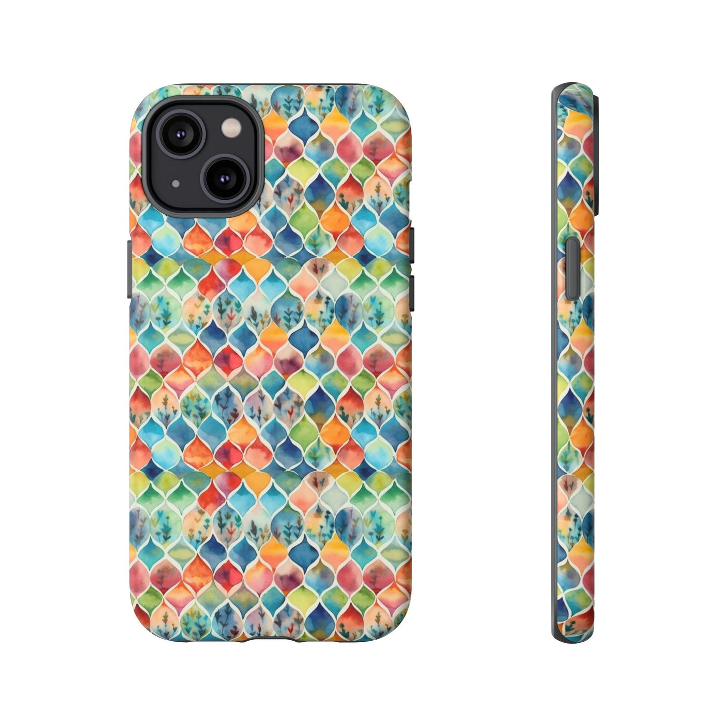 iPhone 14, 1Phone 14 Pro, iPhone 14 Plus, iPhone 14 Pro Max - Watercolor Diamonds - Tough Phone Cases