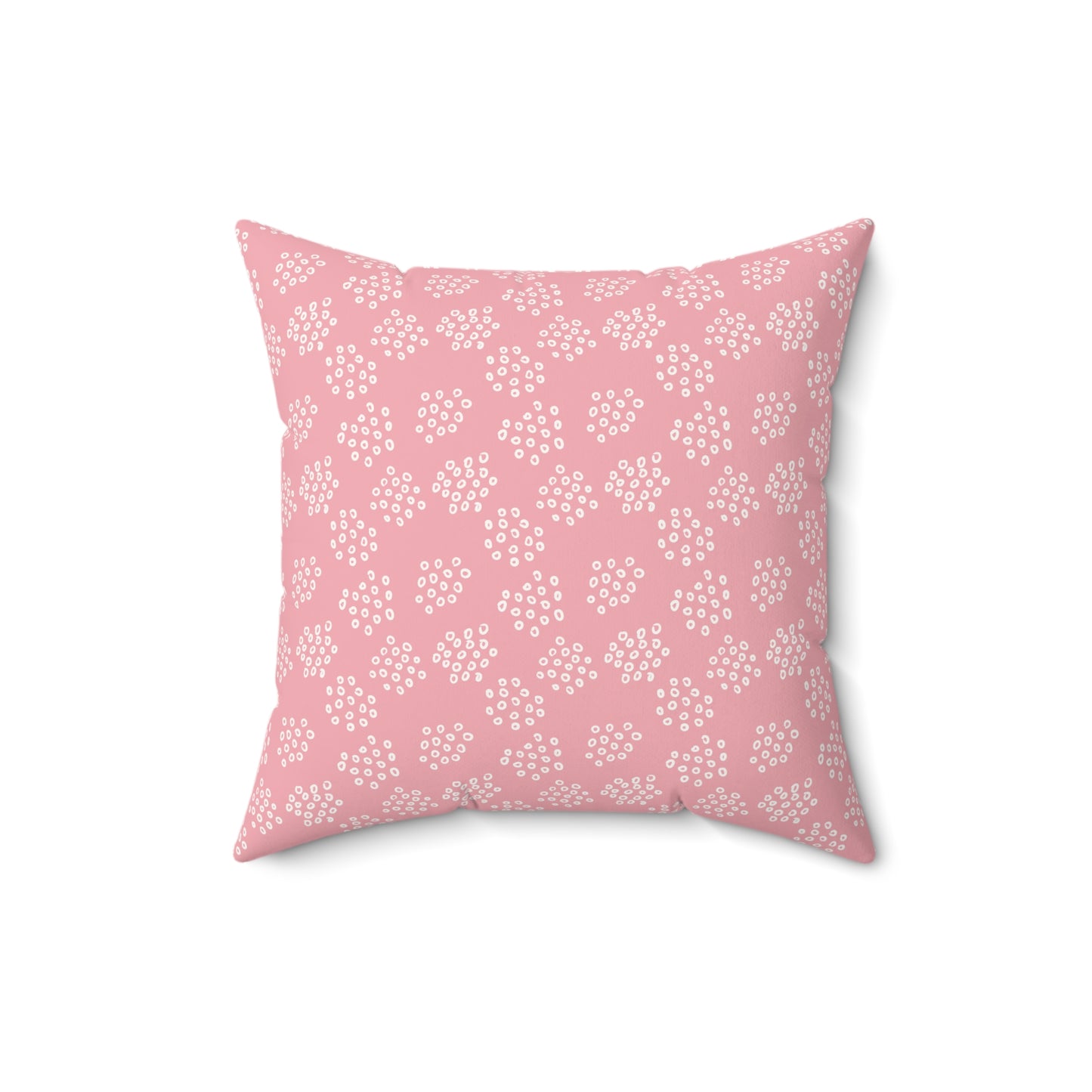 Pink Boho Pattern 1 - Faux Suede Square Pillow