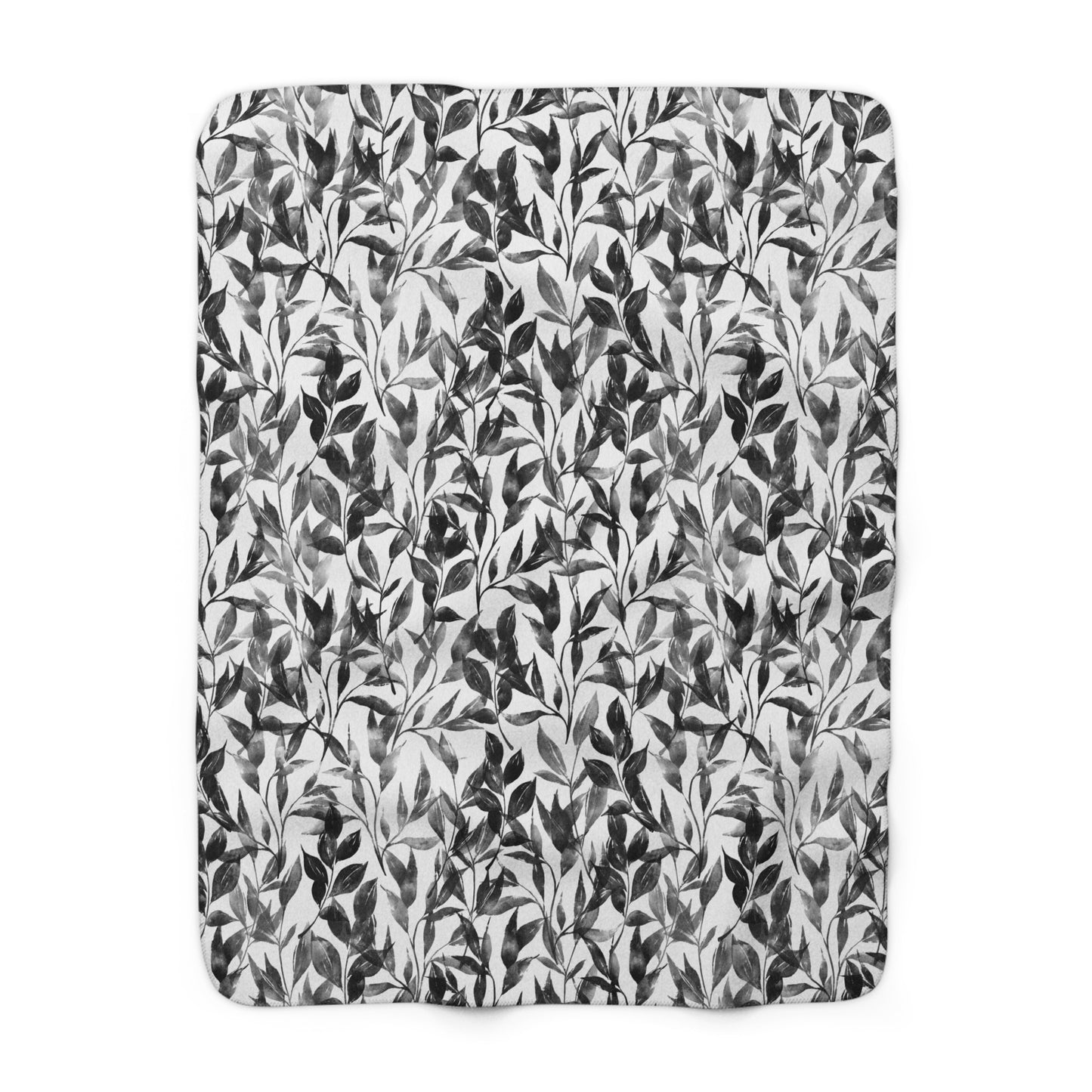 Black Watercolor 7 - Sherpa Fleece Blanket