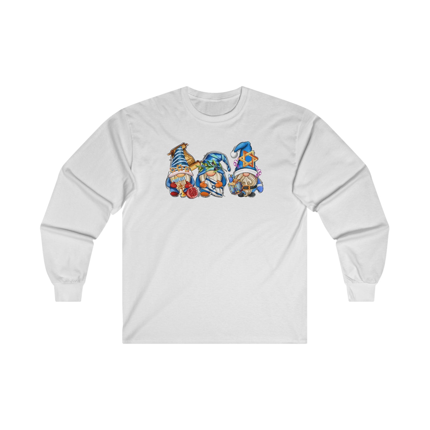 Hanukkah - Adorable Gnomes - Fun Hanukkah - Celebrate Hanukkah - Ultra Cotton Long Sleeve Tee