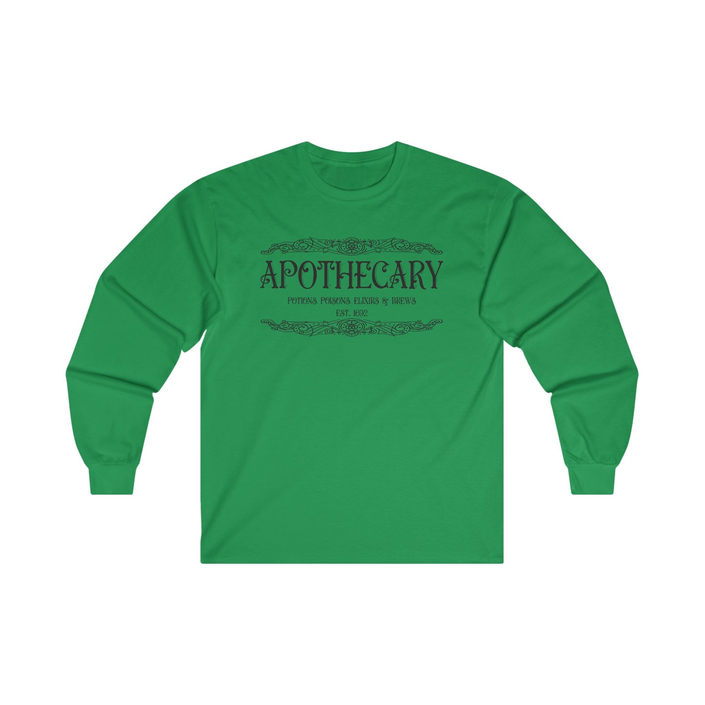 Halloween - Apothecary - Poisons - Potions - Elixirs - Brews - Est 1692 - Trick or Treat - Vintage - Ultra Cotton Long Sleeve Tee