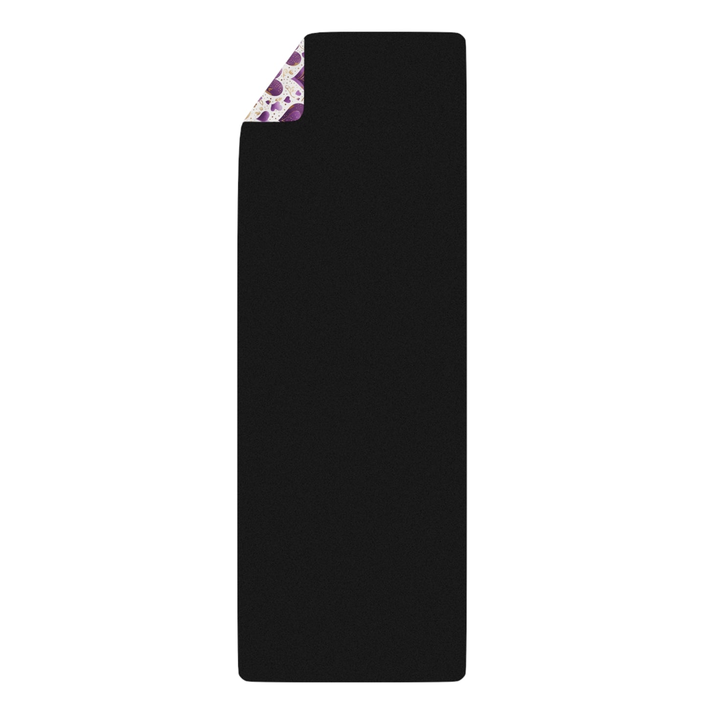 Love Hearts - Purple - Rubber Yoga Mat