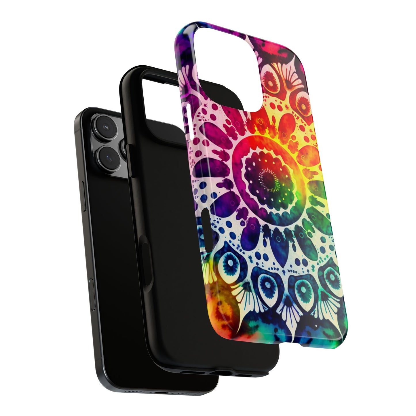 iPhone 16 and iPhone 15 Series - Rainbow Tie Dye - Tough Phone Cases