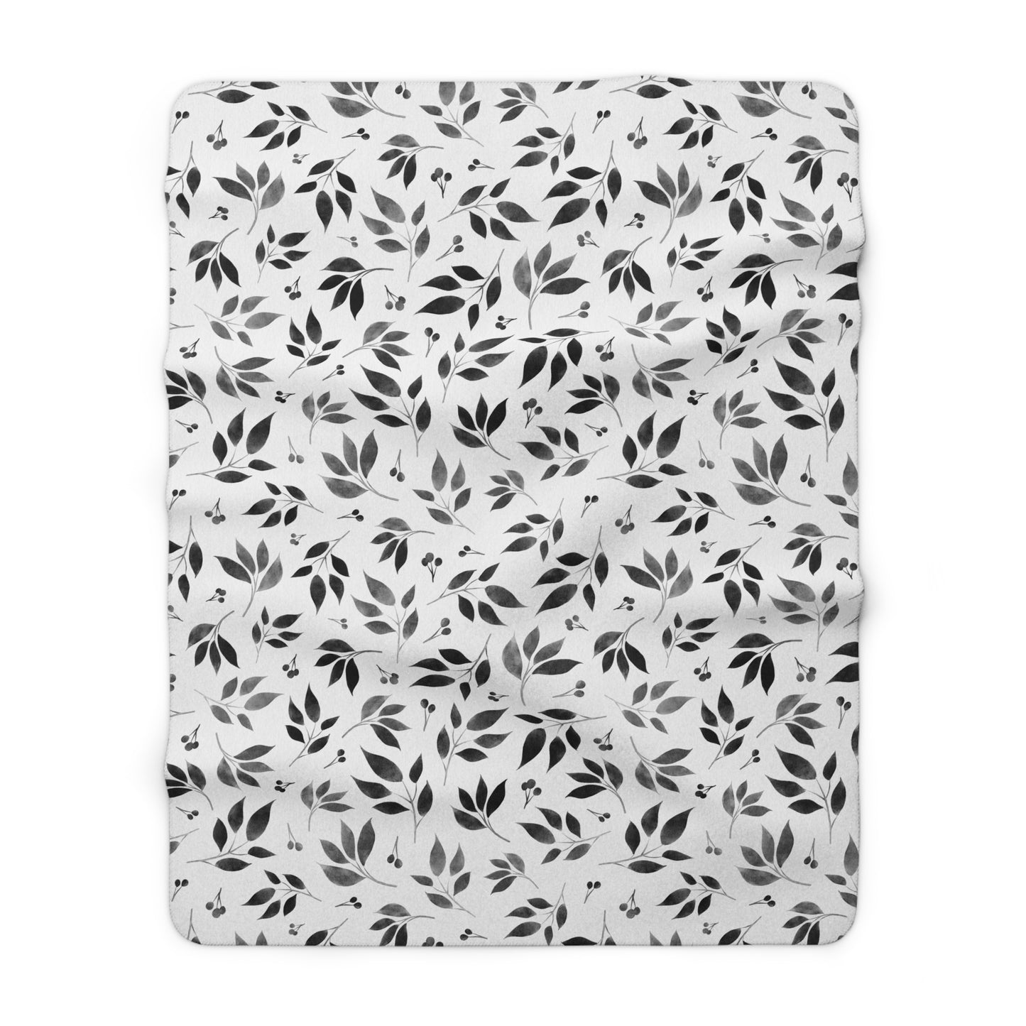 Black Watercolor 5 - Sherpa Fleece Blanket