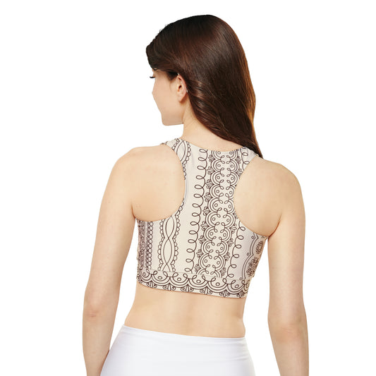 Fully Lined, Padded Sports Bra - Henna