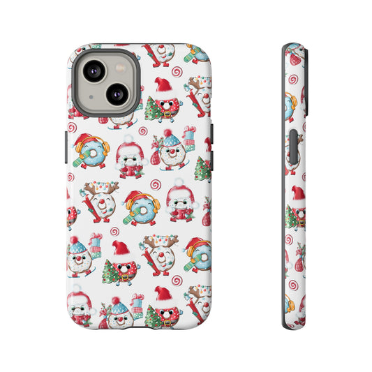 iPhone 14, 1Phone 14 Pro, iPhone 14 Plus, iPhone 14 Pro Max - Christmas Doughnuts - Tough Phone Cases