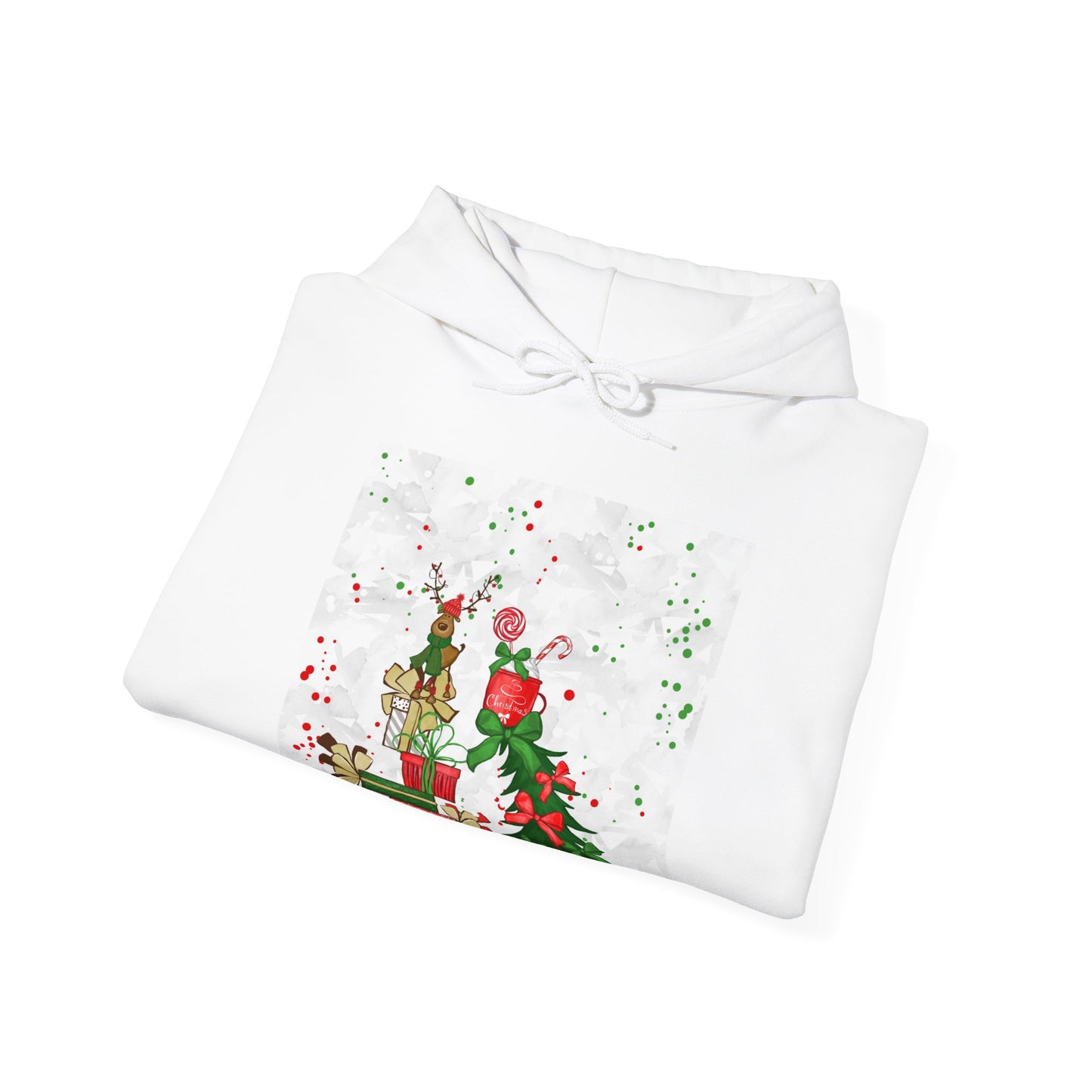 Reindeer Christmas -  Tree, Candy Cane, Presents - Funny Christmas - Unisex Heavy Blend™ Hooded Sweatshirt