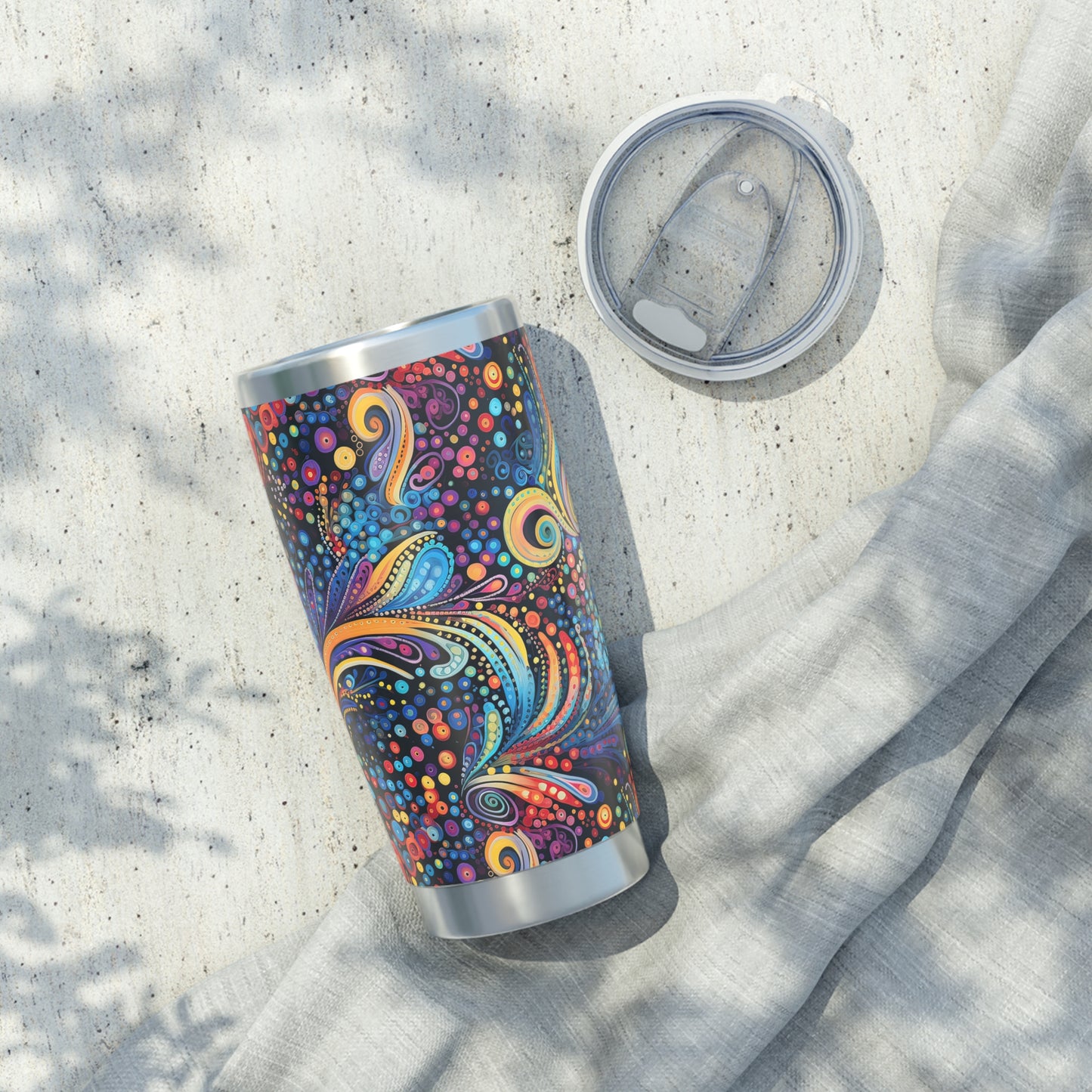 Colorful Psychedelic Swirls 1.3 - Vagabond 20oz Tumbler - Stainless Steel - Double Wall