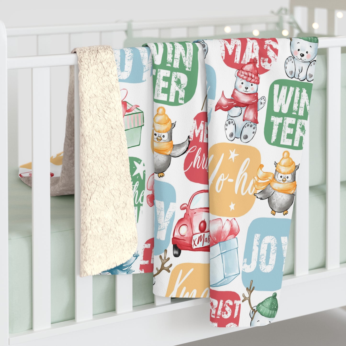 Ho Ho Ho - Funny Christmas - Sherpa Fleece Blanket