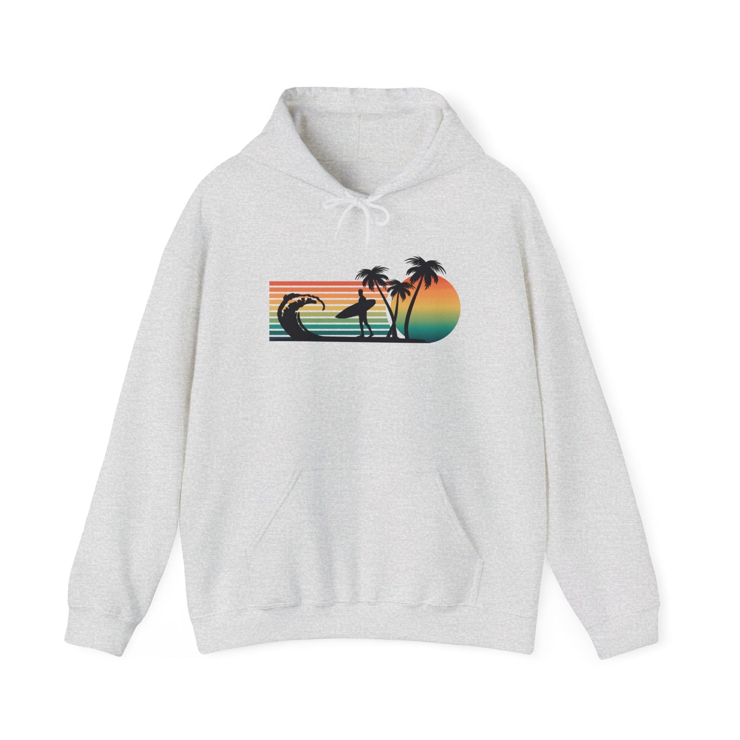Unisex Heavy Blend Hooded Sweatshirt - Surfer Silhouette