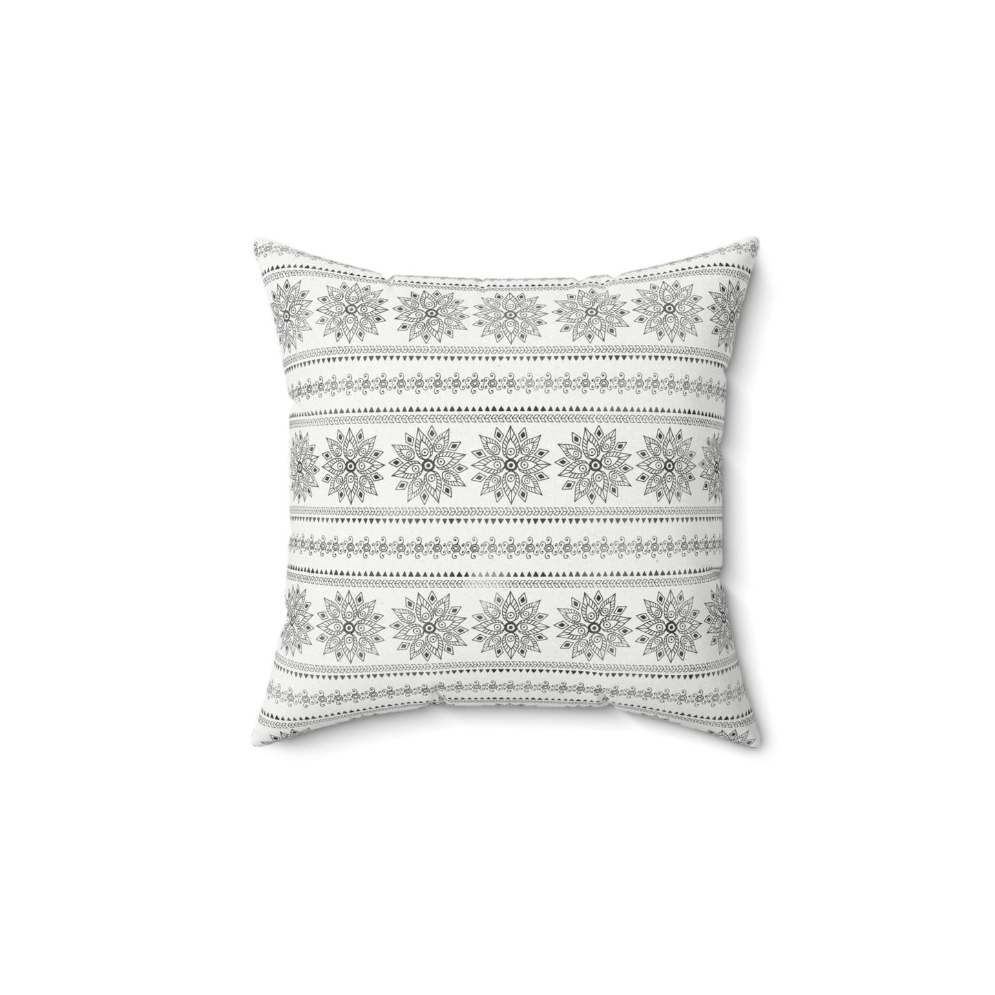 Black and White Pattern 16 - Faux Suede Square Pillow