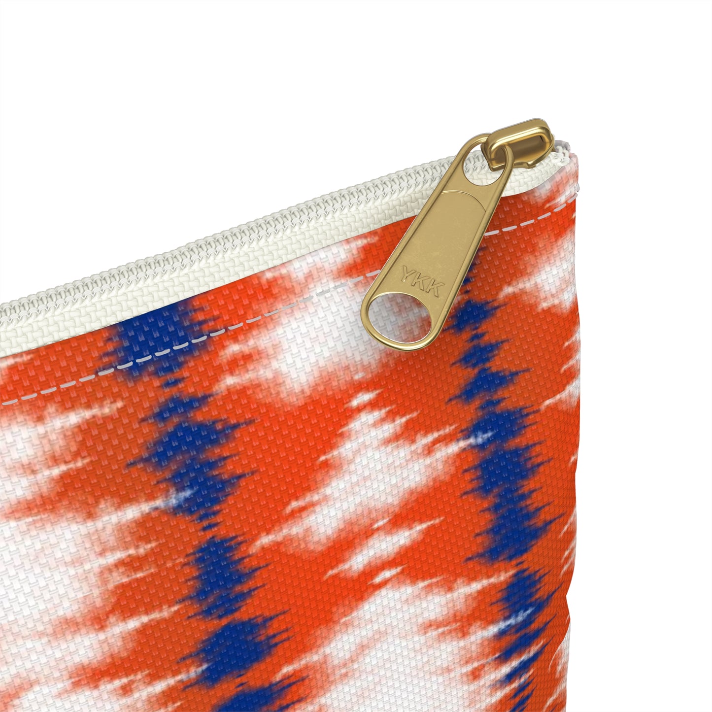 Orange and Blue Tie Dye - Accessory Pouch / Makeup Case / Travel Pouch / Pencil case / Art Case