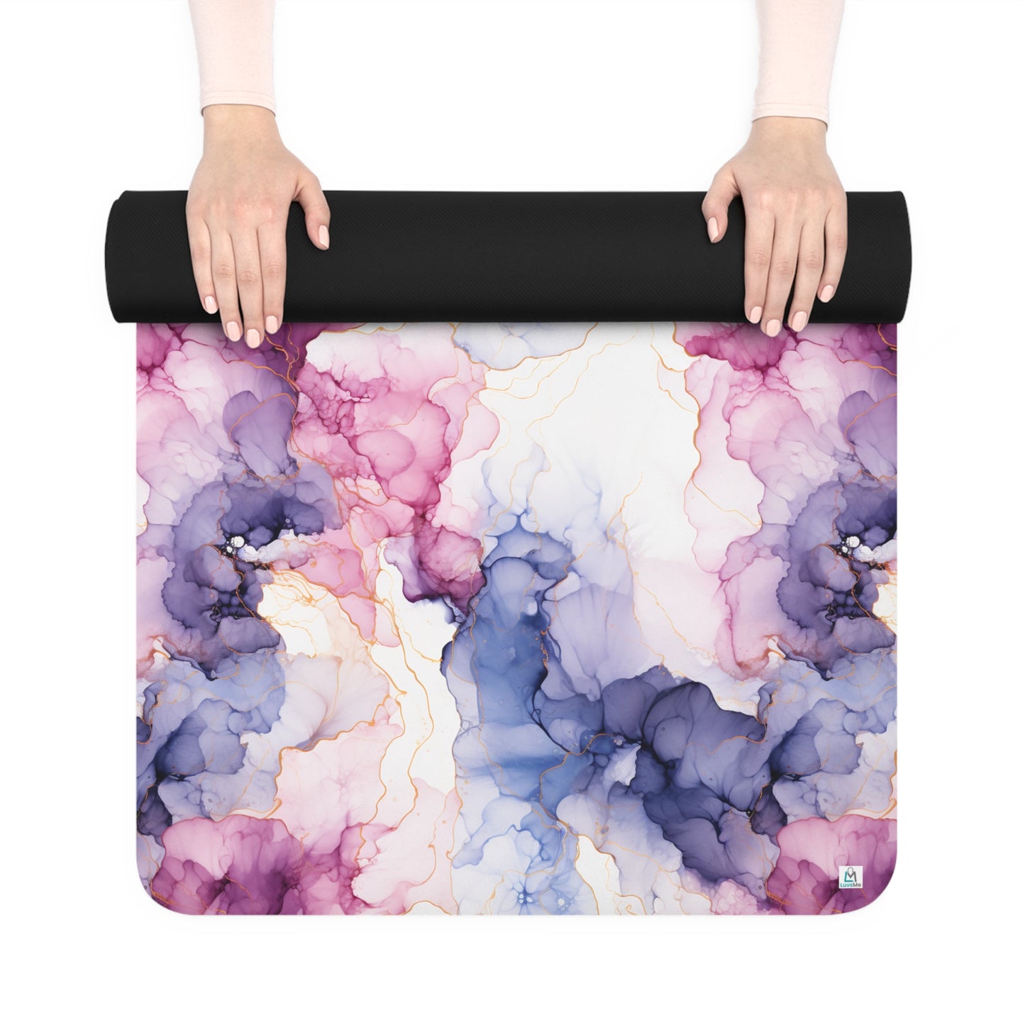 Beautiful Purple Watercolor 10 - Rubber Yoga Mat