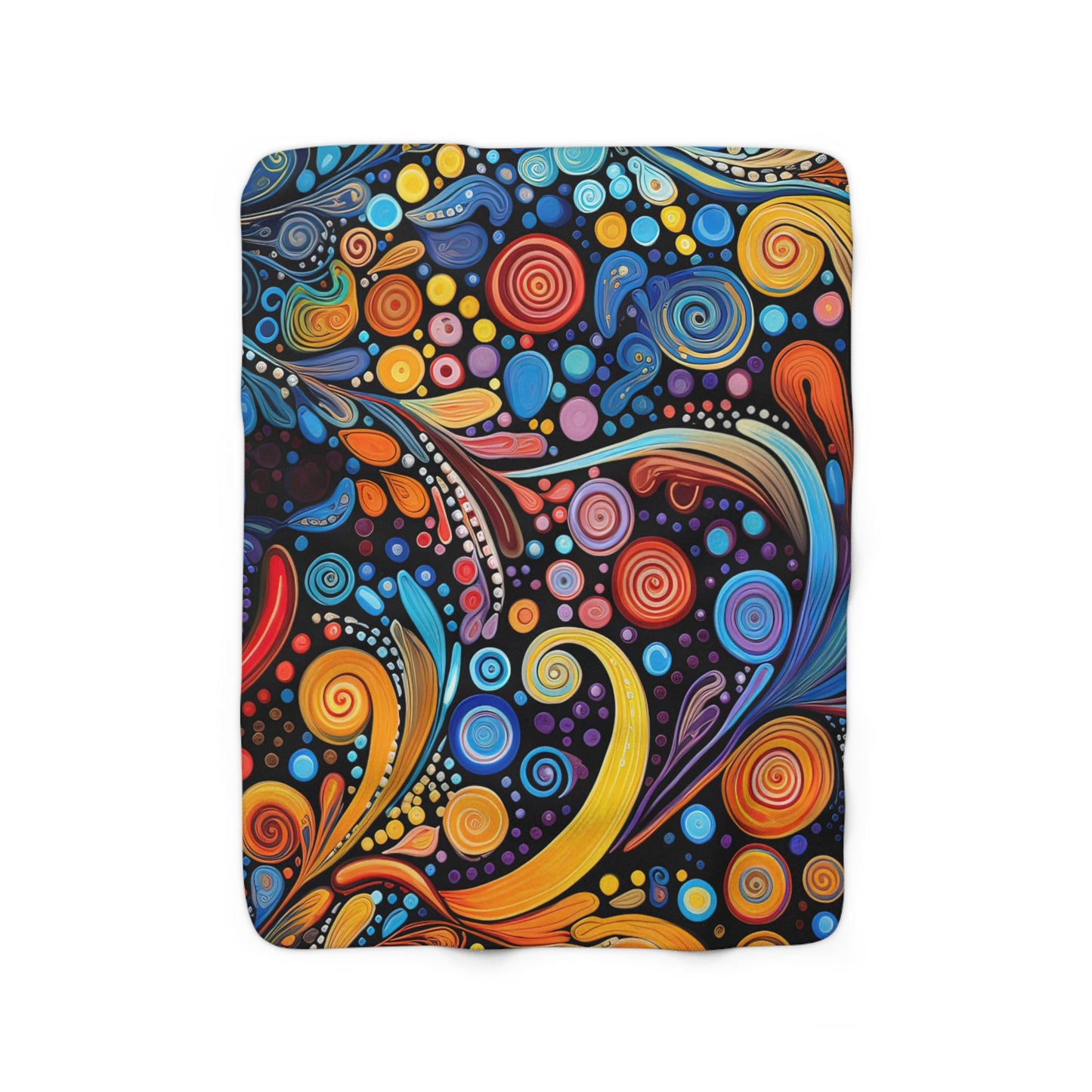 Beautiful, Cozy, Soft - Amazing Colorful Psychedelic Swirls 1.6 -  Sherpa Fleece Blanket