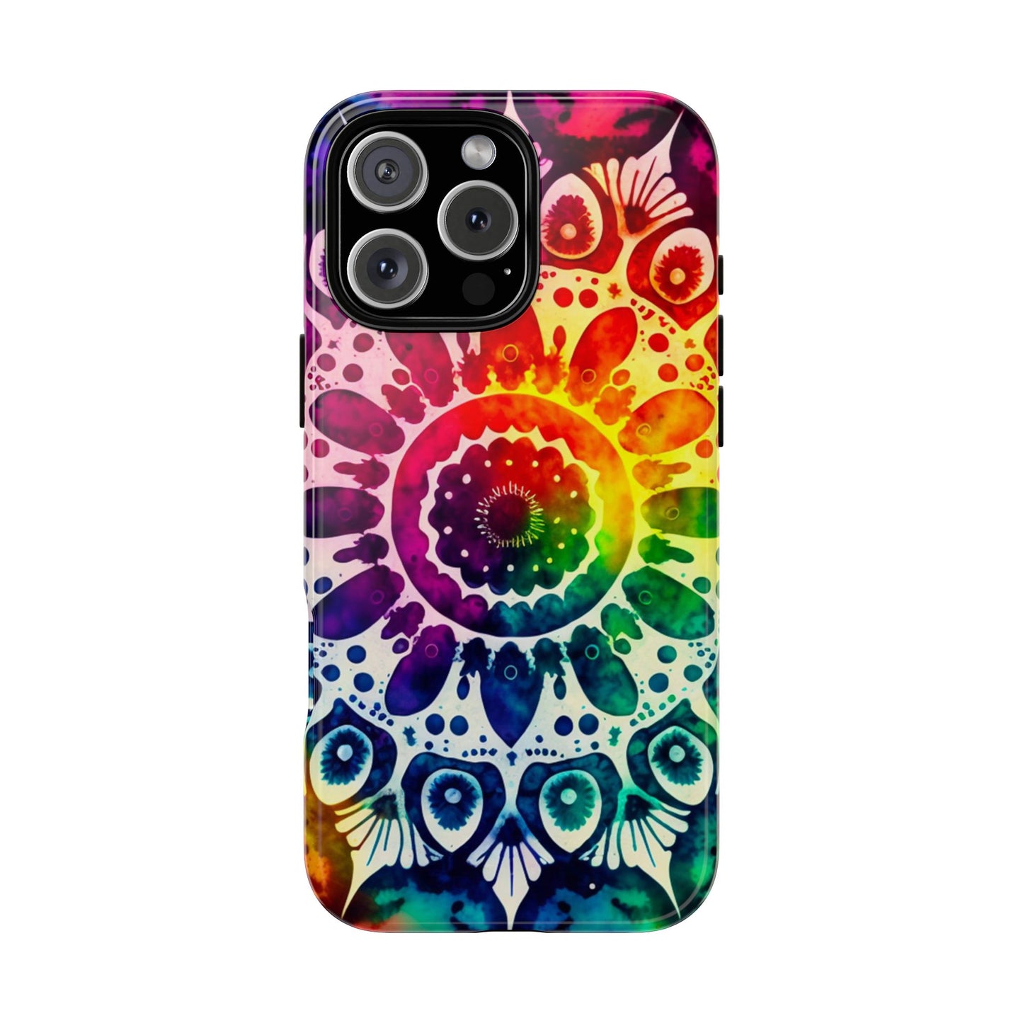 iPhone 16 and iPhone 15 Series - Rainbow Tie Dye - Tough Phone Cases