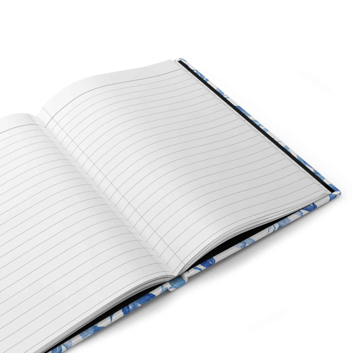 Blue Watercolor Leaves - Hardcover Journal Matte