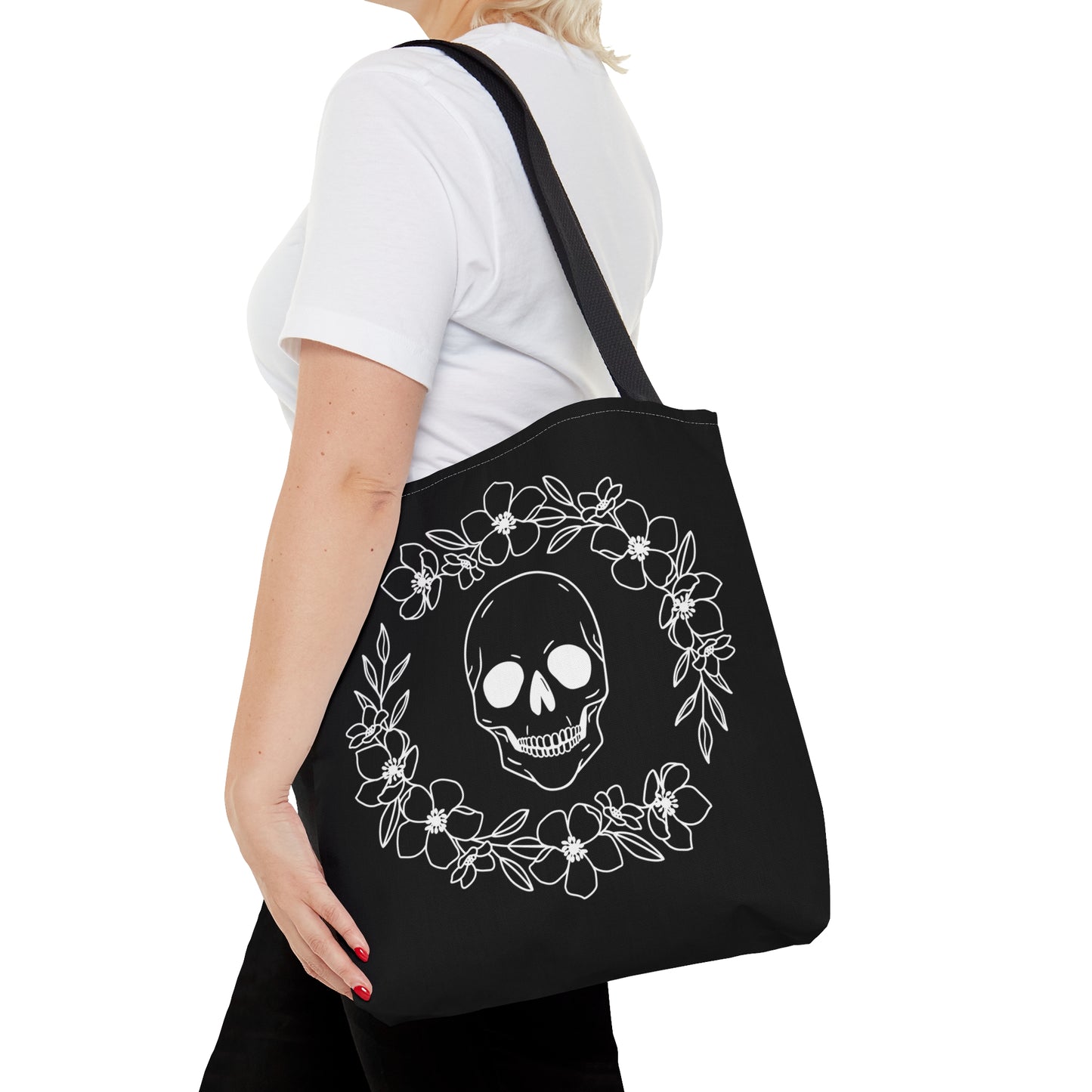 Halloween - Skulls - Roses - Practical. high-quality Tote Bag