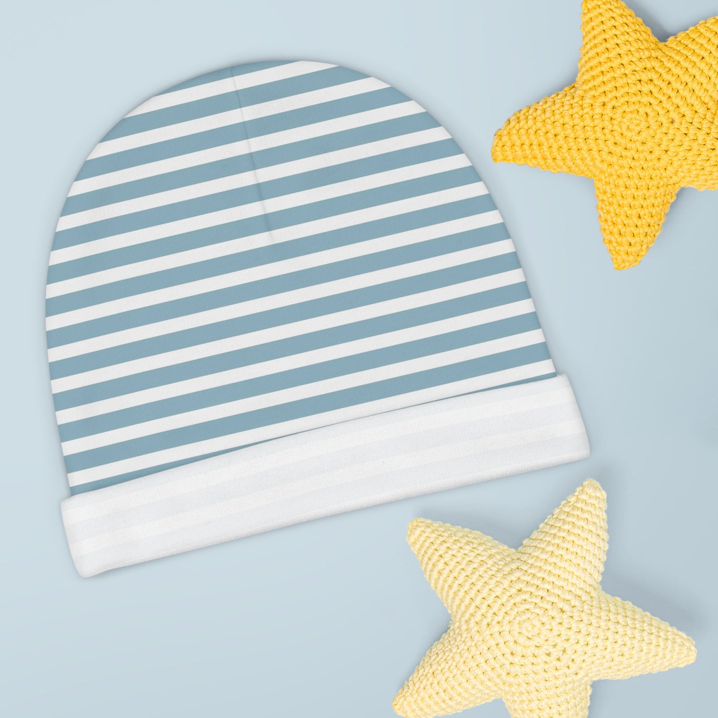 Blue and White Stripes - Super Cute - Baby Beanie