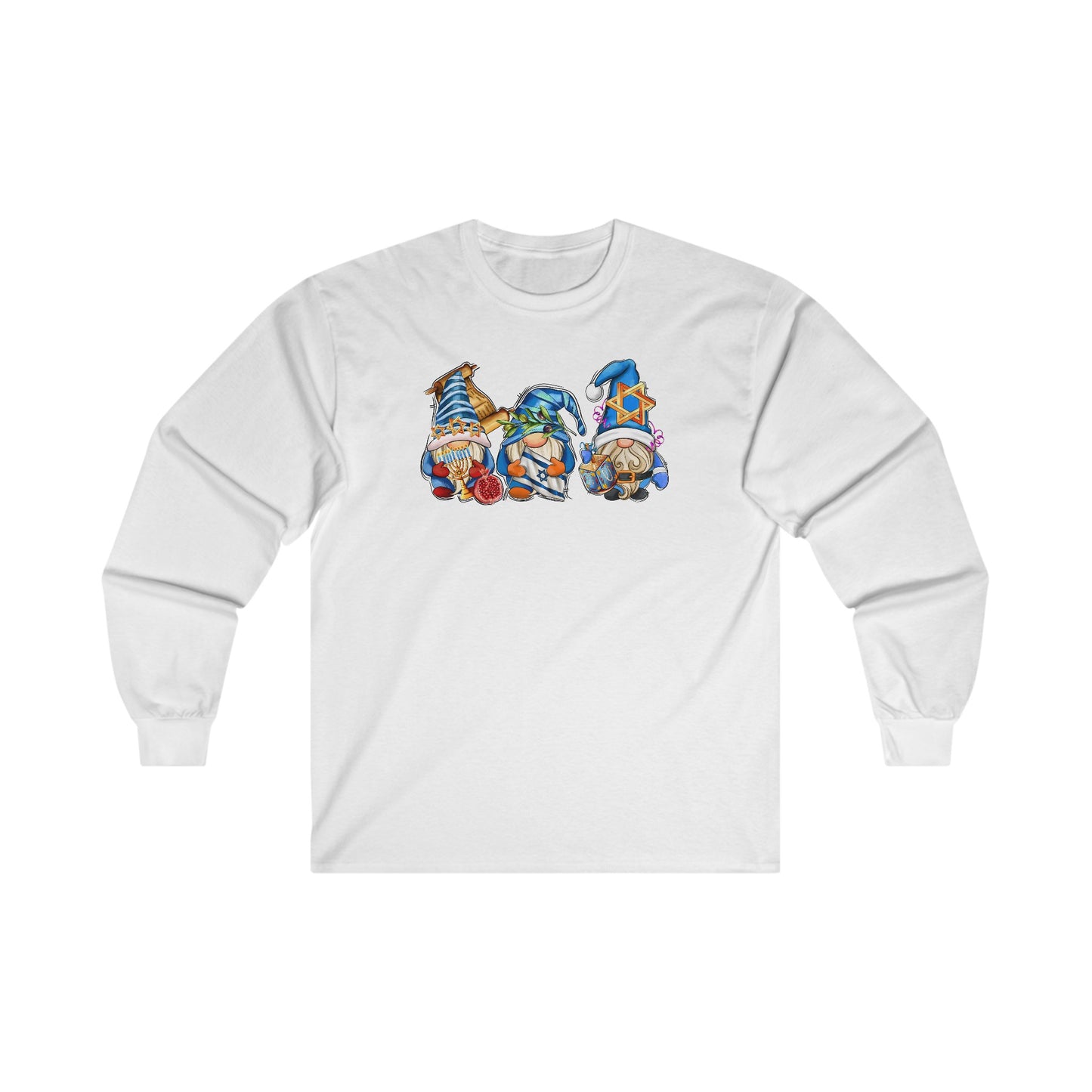Hanukkah - Adorable Gnomes - Fun Hanukkah - Celebrate Hanukkah - Ultra Cotton Long Sleeve Tee