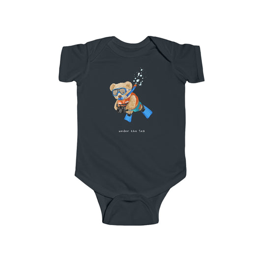 Snorkeling Bear - Infant Fine Jersey Bodysuit