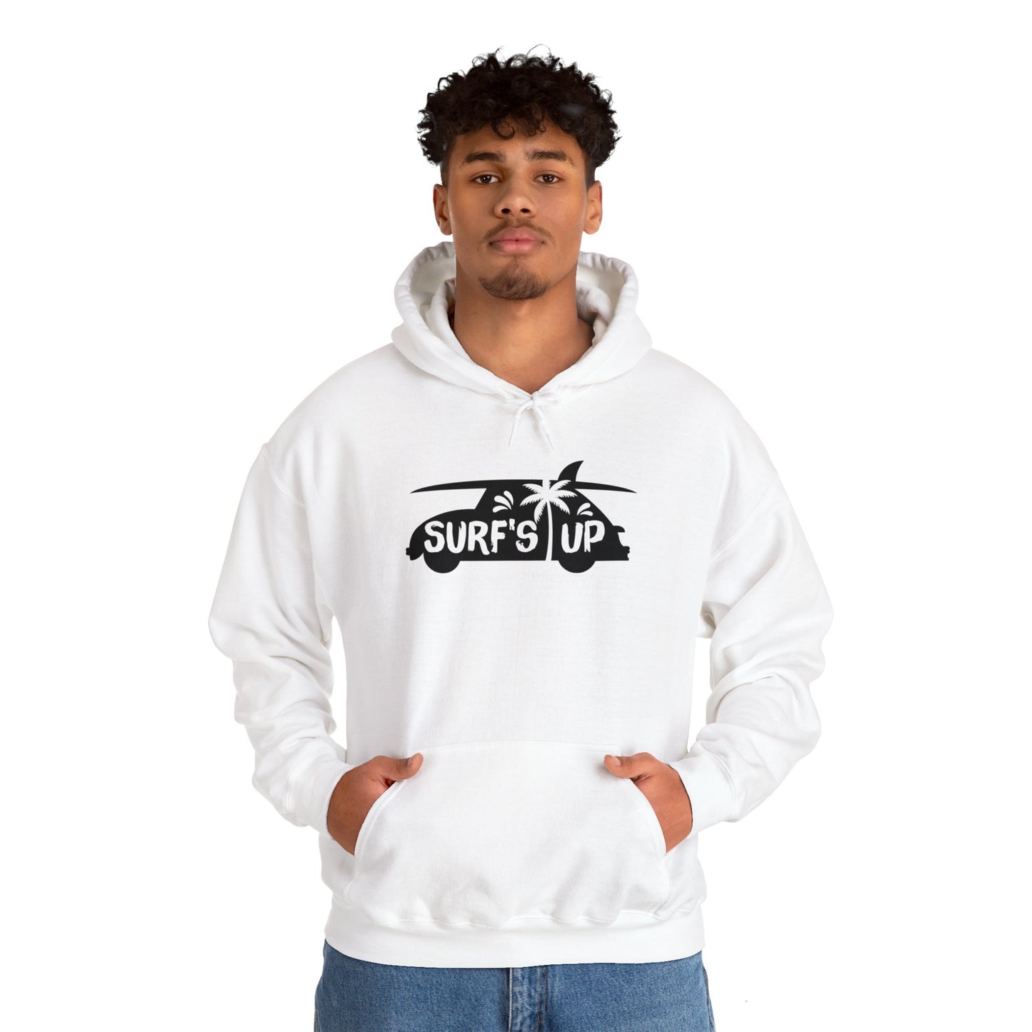 Unisex Heavy Blend Hooded Sweatshirt - Surf's Up Silhouette
