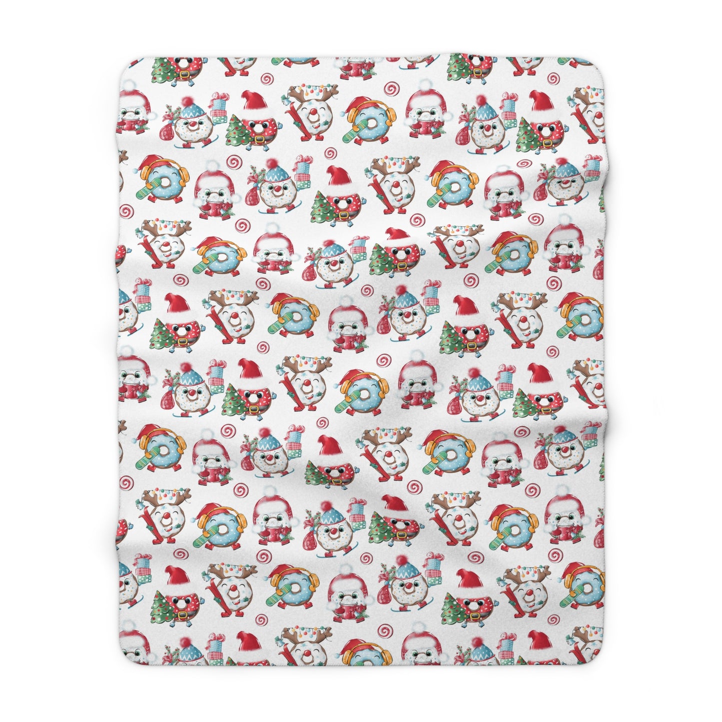 Christmas Doughnuts - Funny Christmas - Sherpa Fleece Blanket