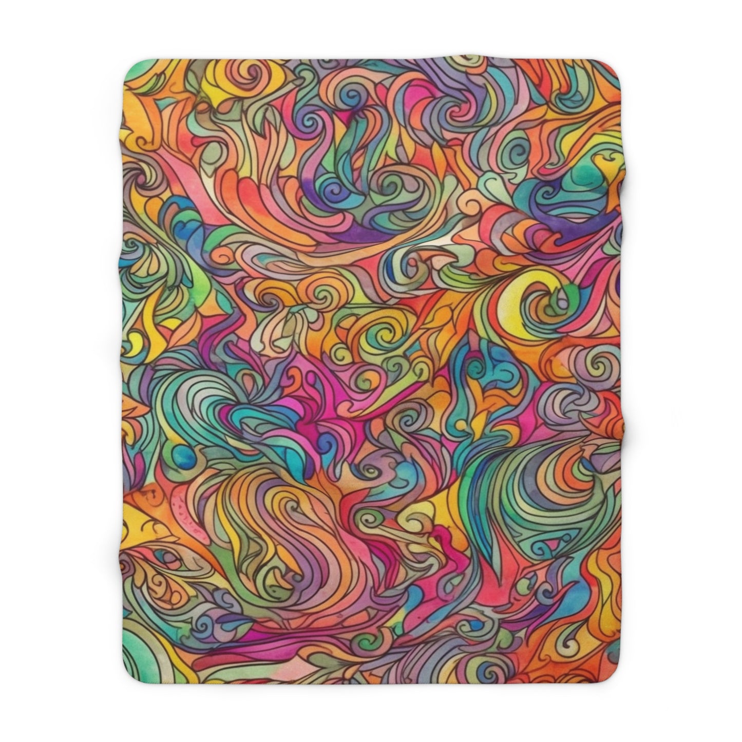 Beautiful, Cozy, Soft - Amazing Watercolor PSY12 - Sherpa Fleece Blanket