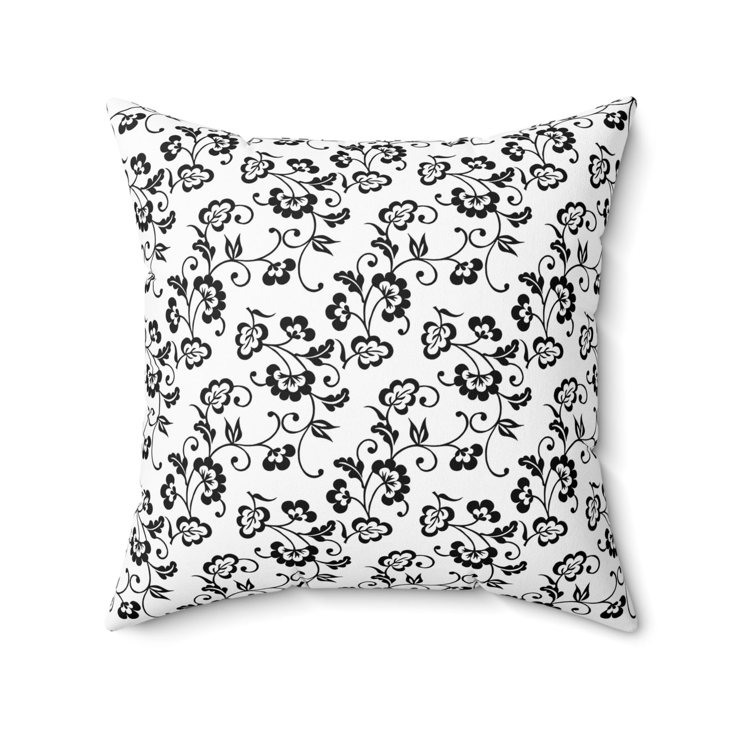Black and White Pattern 27 - Faux Suede Square Pillow