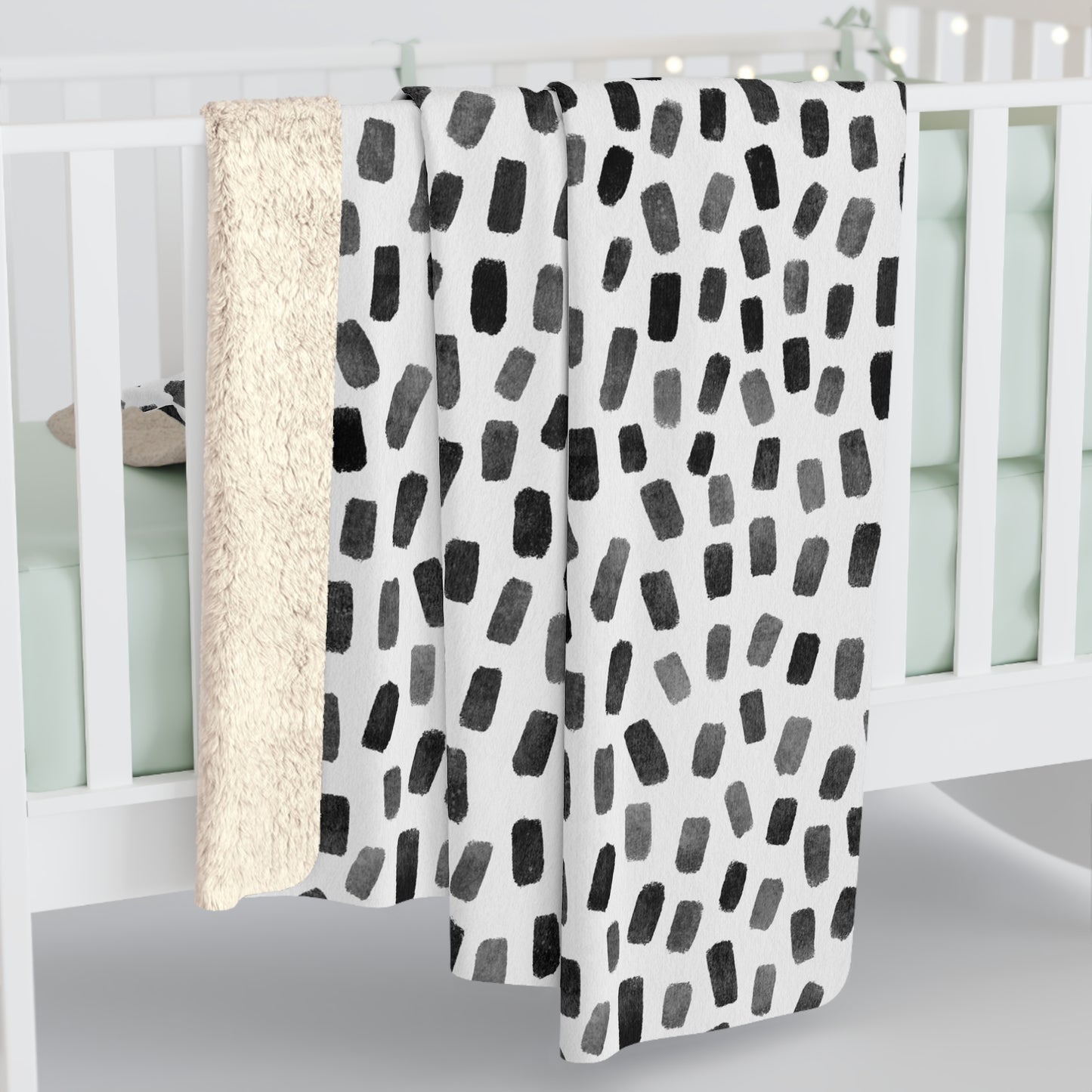 Black Watercolor 11 - Sherpa Fleece Blanket