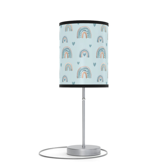 Blue Boho Rainbow Pattern 4 - Lamp on a Stand, US|CA plug