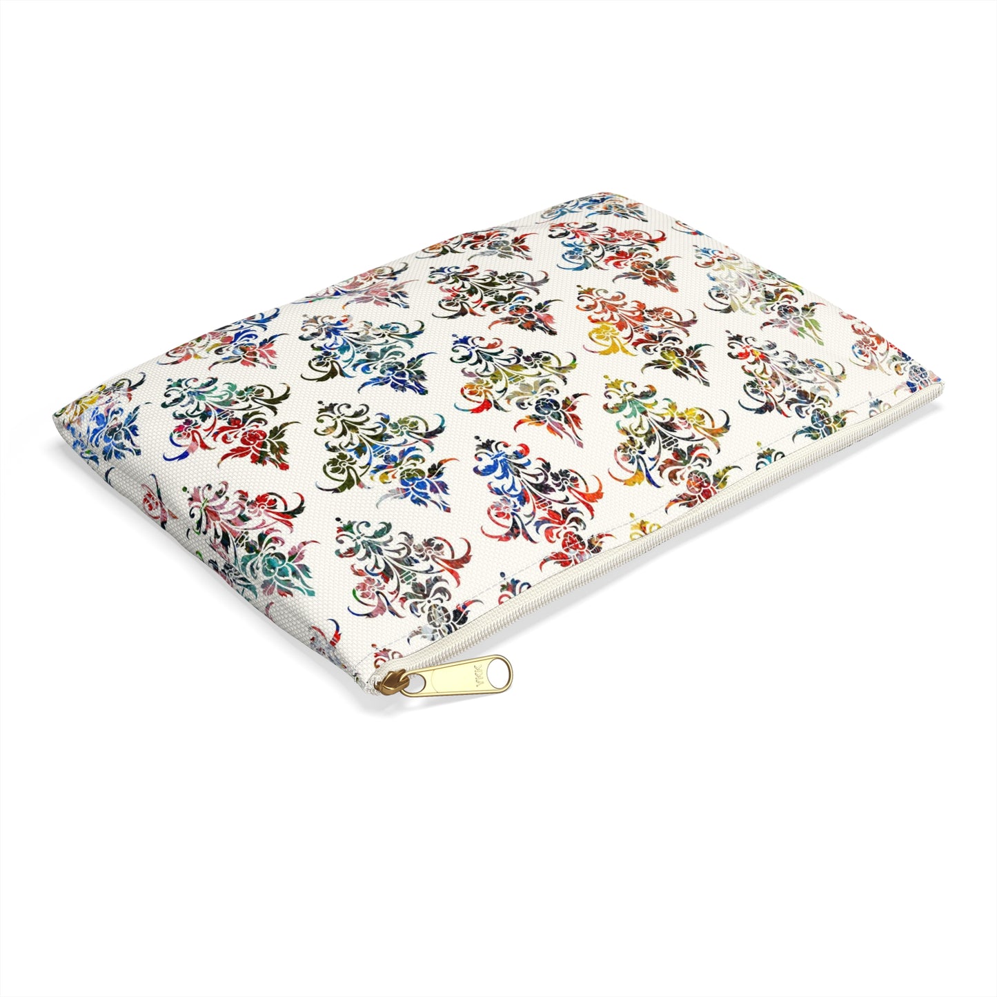 Rainbow Damask - Accessory Pouch / Makeup Case / Travel Pouch / Pencil Case / Art Case