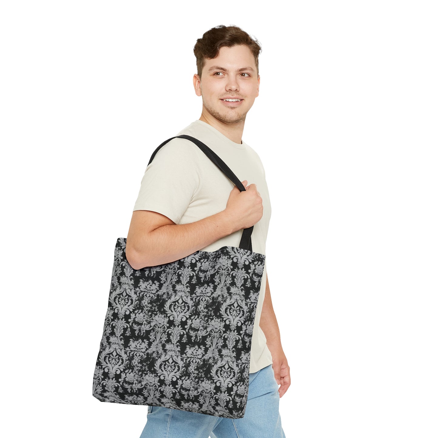 Beautiful - Vintage Black Damask 1 - Useful, Multipurpose Bag -Tote Bag (AOP)