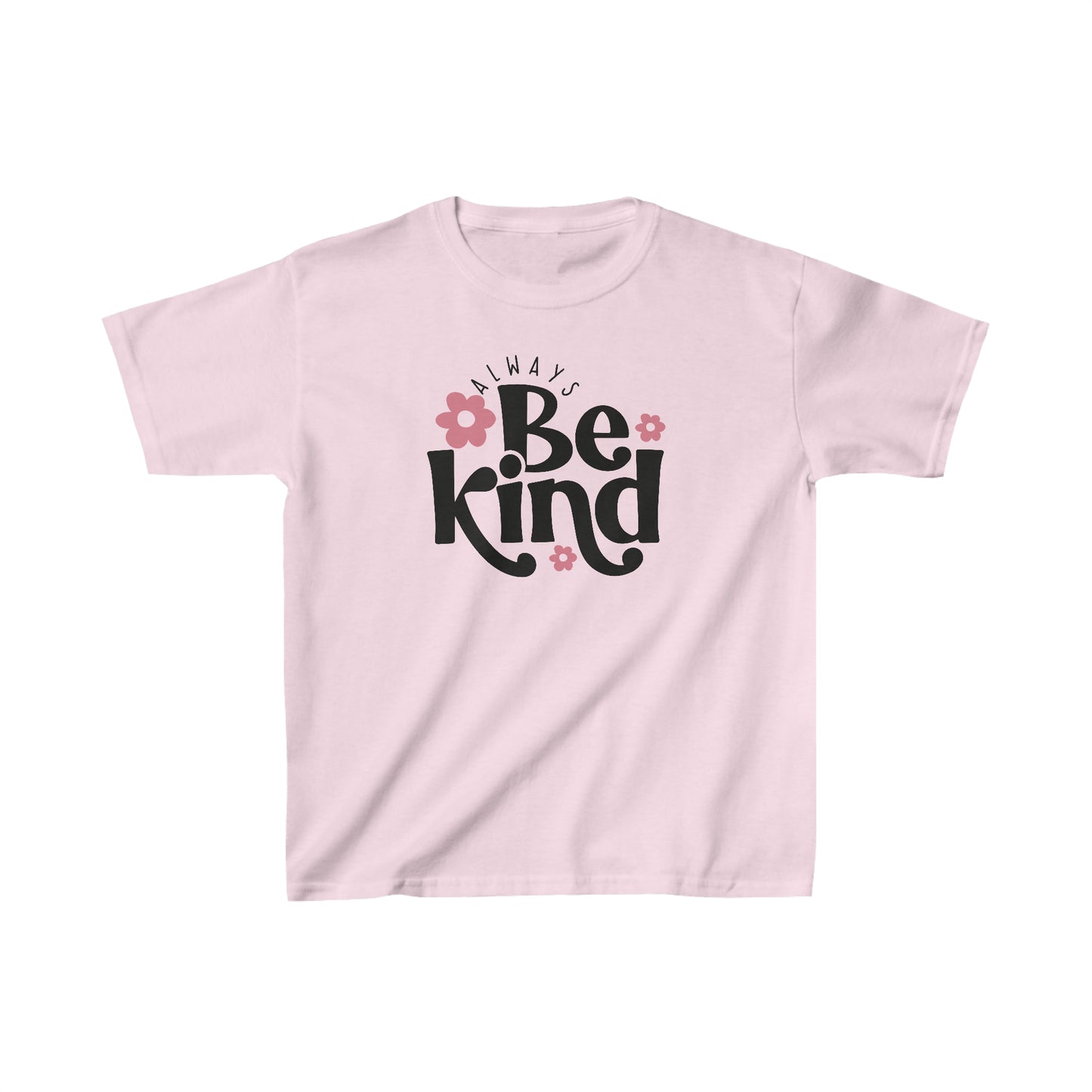 Be Kind - Flowers - Inspirational - Motivational - Kids Heavy Cotton Tee
