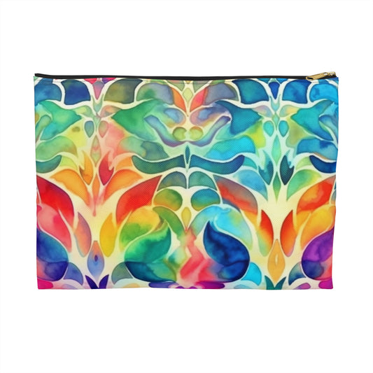 Bright Beautiful Watercolor Tapestry - Accessory Pouch / Makeup Case / Travel Pouch / Pencil case / Art Case