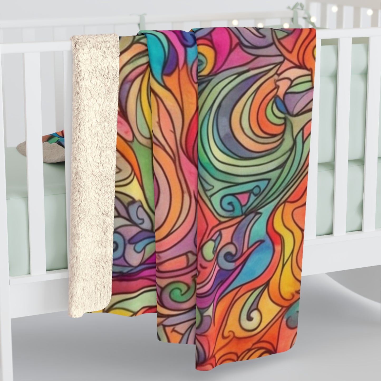Beautiful, Cozy, Soft - Amazing Watercolor PSY12 - Sherpa Fleece Blanket