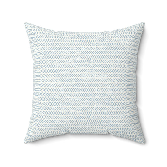 Light Blue Boho Pattern 10 - Faux Suede Square Pillow
