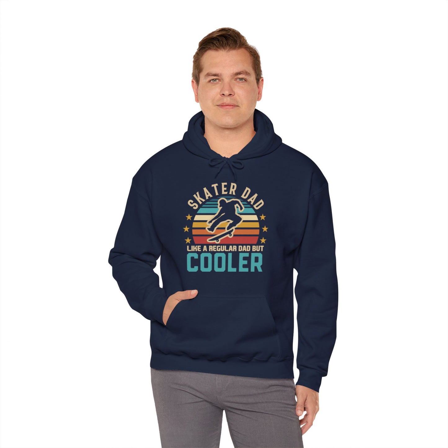 Unisex Heavy Blend Hooded Sweatshirt - Skater Dad, Like a Dad but Cooler