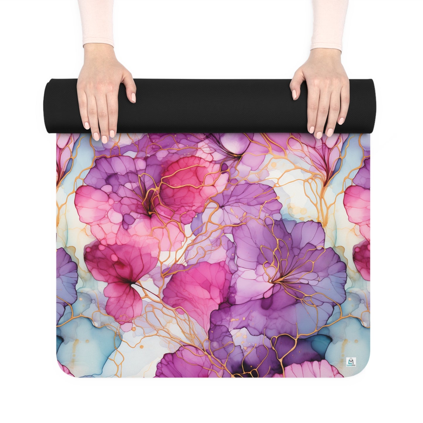 Beautiful Multi Watercolor 3 - Rubber Yoga Mat