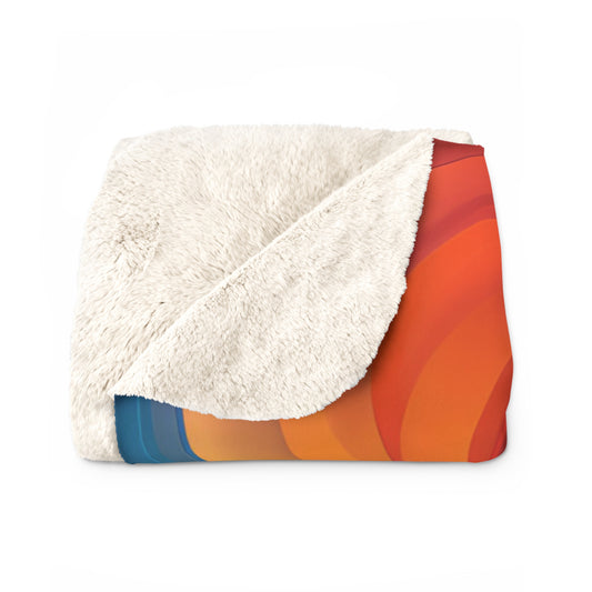 Beautiful, Cozy, Soft - Amazing Wavy Rainbow - Sherpa Fleece Blanket