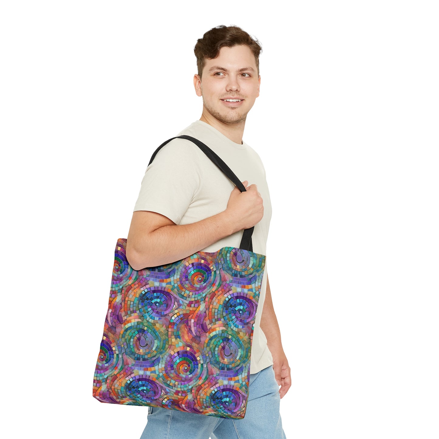 Beautiful and Vibrant - Gemstone Swirl Mosaic 03 - Useful, Multipurpose Bag -Tote Bag (AOP)