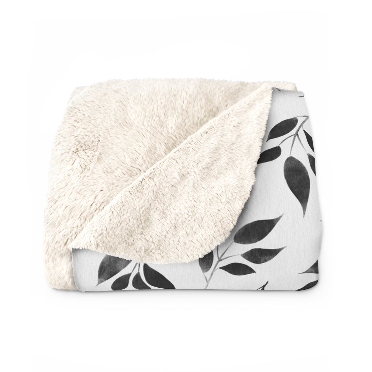 Black Watercolor 5 - Sherpa Fleece Blanket