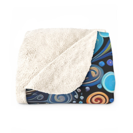 Beautiful, Cozy, Soft - Amazing Colorful Psychedelic Swirls 1.6 -  Sherpa Fleece Blanket